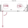 Душевая дверь BELBAGNO ETNA-B-11-100+80-C-Cr